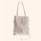 Sophia in White Sequin Tassels